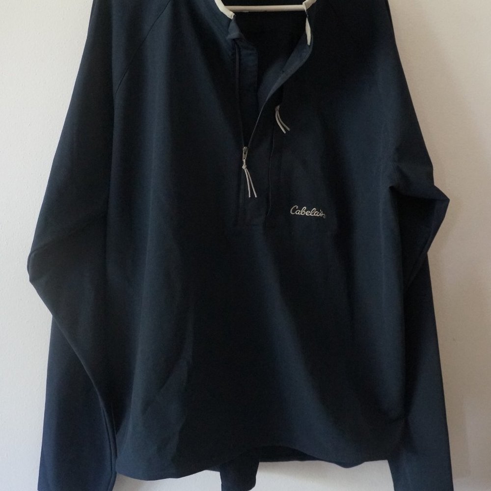 Cabela's Softshell Pullover 1/2 Zip Blue Mens XL NWT - Picture 5 of 7